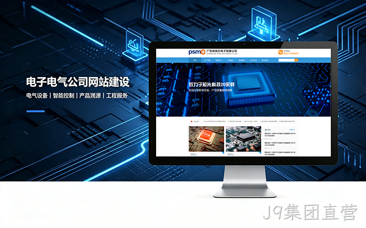 J9集团直营电子电气公司网站建设_电器元器件企业官网设计制作